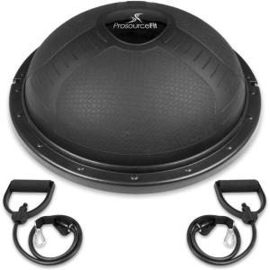 image:imageProsourceFit Balance Trainer Stability Exercise Half Ball with Resistance Bands and Pump for Yoga Aerobics Home Gym WorkoutBlack