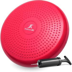 image:imageProsourceFit Core Balance Disc Trainer 14 Diameter with Pump for Improving Posture Fitness StabilityRed