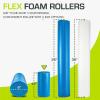 image:imageProsourceFit Flex Foam Rollers for Muscle Massage Physical Therapy Core amp Balance Exercises StabilizationBlue 12x6