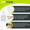 image:imageProsourceFit Flex Foam Rollers for Muscle Massage Physical Therapy Core amp Balance Exercises StabilizationWhite 36x6