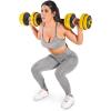 image:imageProsourceFit Adjustable Dumbbell amp Barbell Weight Set 2in1 Free Weights Available Home Gym EquipmentYellow 22lb