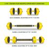 image:imageProsourceFit Adjustable Dumbbell amp Barbell Weight Set 2in1 Free Weights Available Home Gym EquipmentYellow 22lb