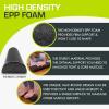 image:imageProsourceFit High Density Foam Rollers long Firm Full Body Athletic Massage Tool for Back Stretching Yoga Pilates Post Workout Muscle RecuperationBlack  18 X 3
