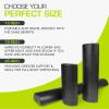 image:imageProsourceFit High Density Foam Rollers long Firm Full Body Athletic Massage Tool for Back Stretching Yoga Pilates Post Workout Muscle RecuperationBlack  12 X 3