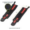 image:imageProsourceFit Pair of Barbell Weight Lifting Wrist Wraps Support with Thumb Loop YellowRed