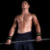 image:imageProsourceFit Pair of Barbell Weight Lifting Wrist Wraps Support with Thumb Loop YellowYellow
