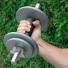 image:imageProsourceFit Thick Grips for Dumbbell and Barbell 19in Axle Bar Adapter for Weightlifting and Strength Training Black