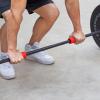 image:imageProsourceFit Thick Grips for Dumbbell and Barbell 19in Axle Bar Adapter for Weightlifting and Strength Training RedRed