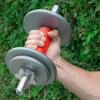 image:imageProsourceFit Thick Grips for Dumbbell and Barbell 19in Axle Bar Adapter for Weightlifting and Strength Training RedRed