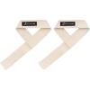 image:imageProsourceFit Pair of Weight Lifting Straps for Men and Women Adjustable Cotton Straps for Improved GripBeige