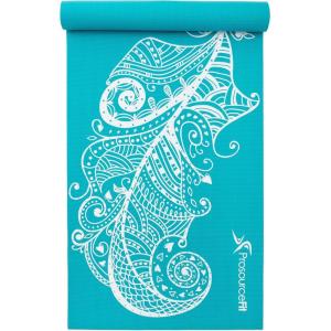 image:imageProsourceFit Mandala Yoga Mat 316 5mm Thick Workout Surface with Exclusive Printed Designs for Stylish Comfort Stability and Balance NonSlip Option for Yoga and PilatesFeather  Turquoise