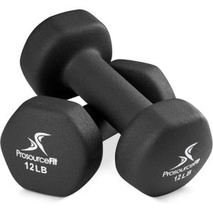 image:imageProsourceFit Neoprene Dumbbell Coated for NonSlip Grip12Pound