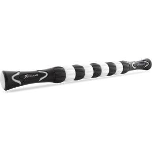 image:imageProsourceFit Massage Stick Roller 18 Handheld Portable SelfMyofascial Release Tool for Relief from Muscle PainCramps in Calves Shins Thighs and Back BlackWhite