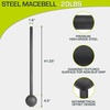 image:imageProsourceFit Steel Macebell Heavy Duty Steel Mace Workout Mace with NonSlip Grip for Gada Strength and Core TrainingBlack  20 LB