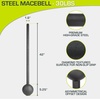 image:imageProsourceFit Steel Macebell Heavy Duty Steel Mace Workout Mace with NonSlip Grip for Gada Strength and Core TrainingBlack  30 LB